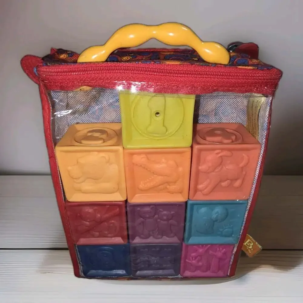 B Surprised B You Soft Squeezable Blocks Set of 10 Toddler Alphabet